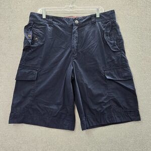 VINTAGE Converse One Star Men Shorts 36‎ Blue Cargo Grunge Baggy Skater 90s Y2K